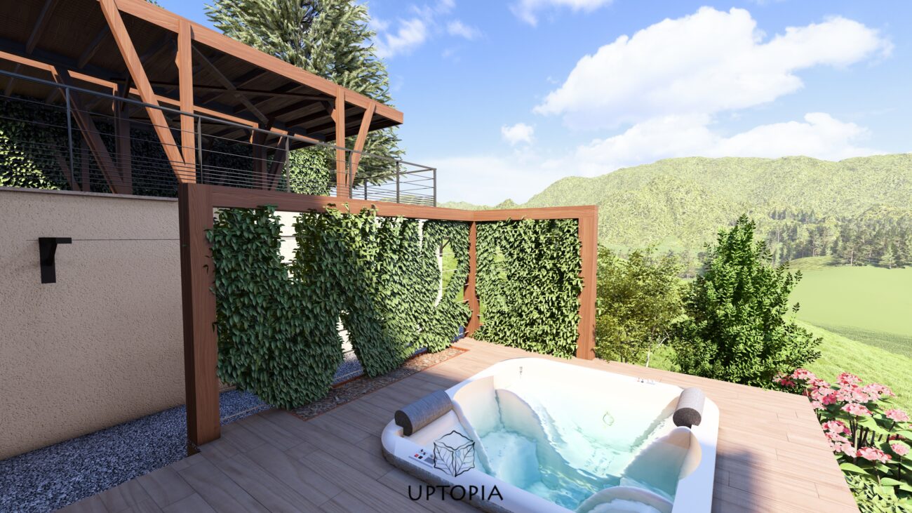 Havre d'altitude - vue jacuzzi