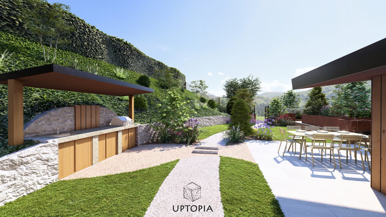 Parenthèse extérieure - vue cuisine d'été