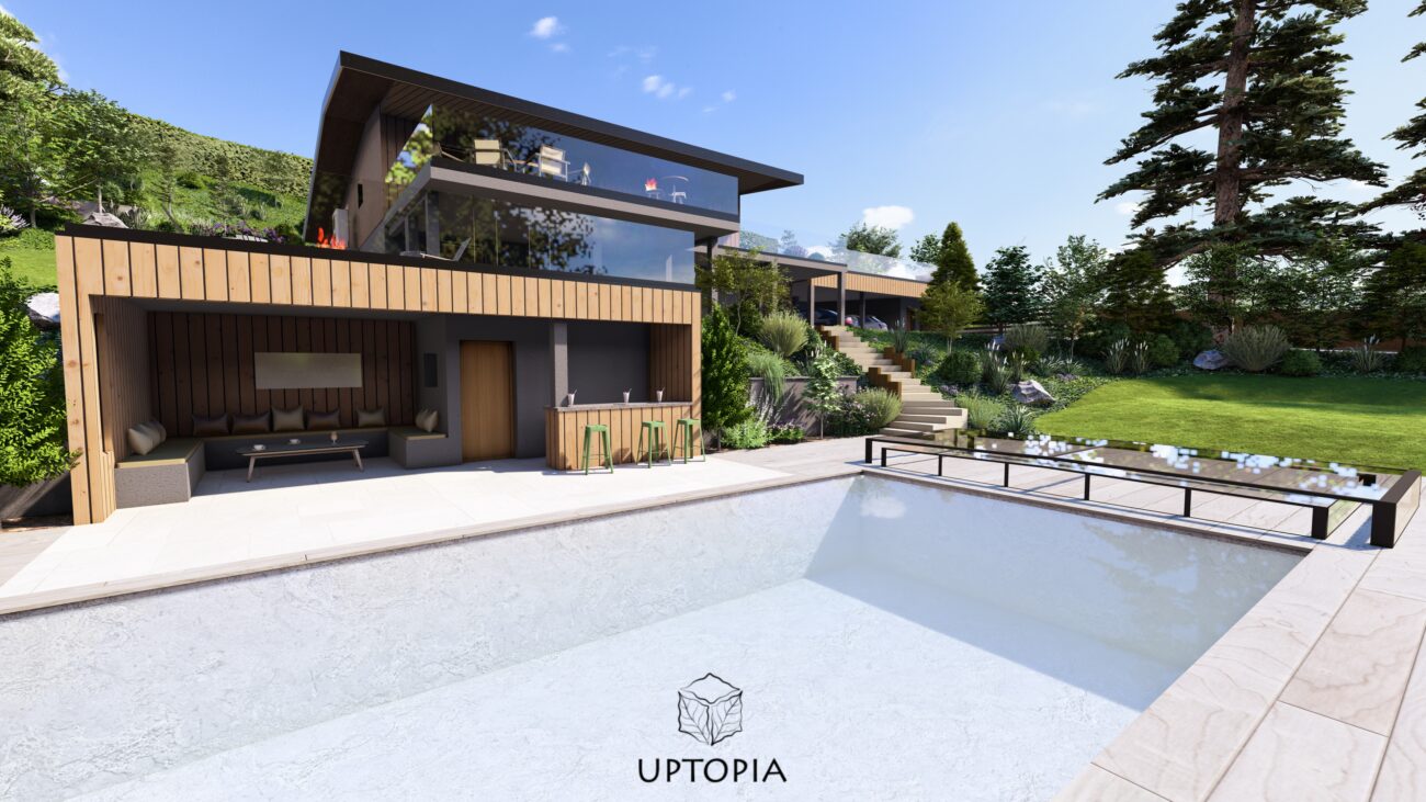 Parenthèse extérieure - vue piscine